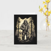 ボウ狩りビッグフットおもしろい狩りギフト カード (黄色い花)