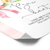 ボウ狩り農家市場ピンクの赤ちゃんシャワー ポスター (角)