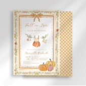 ボウ秋インラブ秋ベビーシャワーガール 招待状