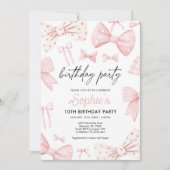 ボウ誕生日招待状 招待状 (正面)