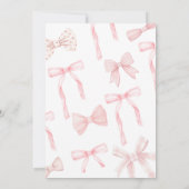 ボウ誕生日招待状 招待状 (裏面)