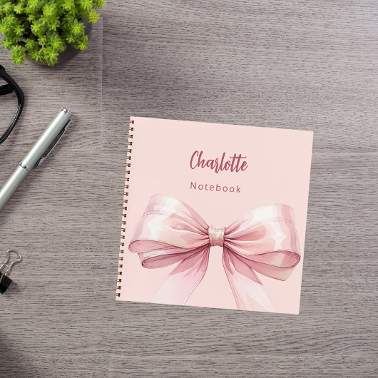 ボウ赤面ピンク ノートブック