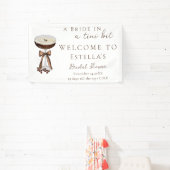 ボウ エスプレッソ マーティニ ブライダル シャワー ウェルカム サイン 横断幕 (インサイチュ)