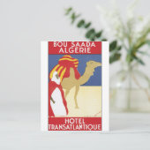 ボウ・サダアルジェリーヴィンテージ旅行ポスター ポストカード (スタンド正面)