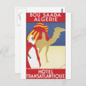 ボウ・サダアルジェリーヴィンテージ旅行ポスター ポストカード (正面/裏面)