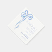 ボウ・サムシング・ブルー・ビフォア・アイ・ドゥ ブライダルシャワー スタンダードカクテルナプキン (角)