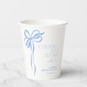 ボウ・サムシング・ブルー・ビフォア・アイ・ドゥ ブライダルシャワー 紙コップ (正面)
