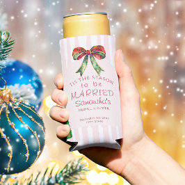 ボウ・ティス・ザ・シーズン・トゥ・ビー・マリード・ブライダルシャワー スリム缶クーラー
