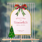 ボウ!ティズ・ザ・シーズン クリスマス ブライダルシャワー ウェルカム アクリルサイン (ニュートラル)