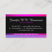 ボウ パープル ダイヤモンド ジュエリー 名刺 (裏面)