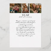 ボウ&リボンプレゼント4フォトファミリーコラージュ 箔シーズンカード (裏面)