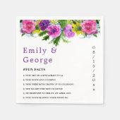 ボエレガントタニカラフルックバラ結婚フローラ スタンダードカクテルナプキン (正面)