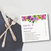 ボエレガントタニカラフルックバラ結婚フローラ スタンダードカクテルナプキン