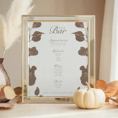 ボエレガントタニカルアイボリー&アッシュ結婚のバーメニュー