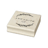 ボエレガントタニカルカスタムビジネスロゴ名 ラバースタンプ (スタンプ)