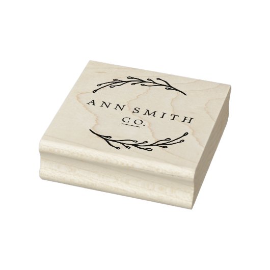 ボエレガントタニカルカスタムビジネスロゴ名 ラバースタンプ (スタンプ)