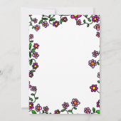 ボエレガントタニカルガーデンバラフローラブライダルシャワー 招待状 (裏面)