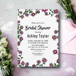 ボエレガントタニカルガーデンバラフローラブライダルシャワー 招待状