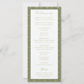 ボエレガントタニカルグリーンフローラ結婚式 プログラム (裏面)