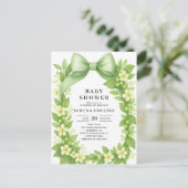 ボエレガントタニカルグリーンボウブライダルシャワー ポストカード (スタンド正面)