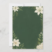 ボエレガントタニカルグリーン&金ゴールド結婚式招待状 招待状 (裏面)