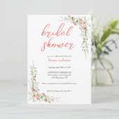ボエレガントタニカルバラピンクブライダルシャワー 招待状 (スタンド正面)