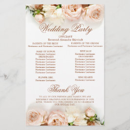 ボエレガントタニカルバラフローラ結婚式 プログラム