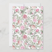 ボエレガントタニカルバラ縁ど結婚ズ 招待状 (裏面)