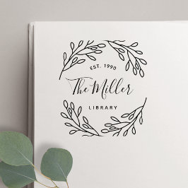 ボエレガントタニカルファミリー蔵書票 セルフインキングスタンプ