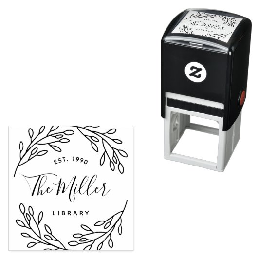ボエレガントタニカルファミリー蔵書票 セルフインキングスタンプ (インサイチュ)