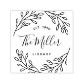 ボエレガントタニカルファミリー蔵書票 セルフインキングスタンプ (デザイン)