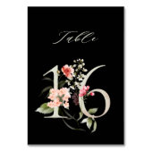 ボエレガントタニカルフローラナンバー16、ブラック テーブルナンバー (裏面)