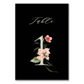 ボエレガントタニカルフローラナンバー1、ブラック テーブルナンバー (正面)