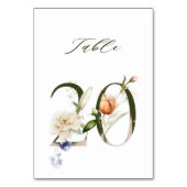 ボエレガントタニカルフローラナンバー20、 テーブルナンバー (裏面)