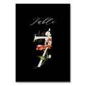 ボエレガントタニカルフローラナンバー7、ブラック テーブルナンバー (裏面)