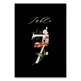 ボエレガントタニカルフローラナンバー7、ブラック テーブルナンバー