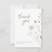 ボエレガントタニカルフローラブライダルシャワー サンキューカード (正面)
