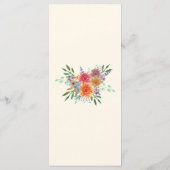 ボエレガントタニカルフローラ水彩フローラ結婚ズ メニュー (裏面)