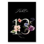 ボエレガントタニカルフローラ番号13、黒 テーブルナンバー (裏面)