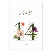 ボエレガントタニカルフローラ番号14 テーブルナンバー (裏面)