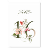 ボエレガントタニカルフローラ番号16、 テーブルナンバー (裏面)