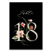 ボエレガントタニカルフローラ番号18、黒 テーブルナンバー (裏面)