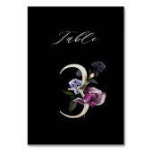 ボエレガントタニカルフローラ番号3、黒 テーブルナンバー (正面)