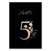 ボエレガントタニカルフローラ番号5、黒 テーブルナンバー (正面)