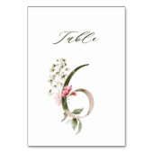 ボエレガントタニカルフローラ番号6、 テーブルナンバー (裏面)