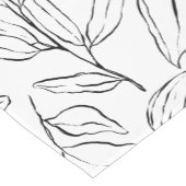 ボエレガントタニカルフローラ白黒 ショートテーブルランナー (コーナー)