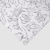 ボエレガントタニカルフローラ白黒 薄葉紙 (詳細)