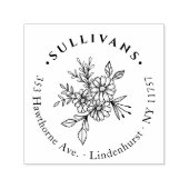 ボエレガントタニカルブーケカスタム差出人住所 セルフインキングスタンプ (デザイン)