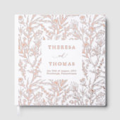 ボエレガントタニカルプリントバラ結婚ズ ゲストブック (正面)