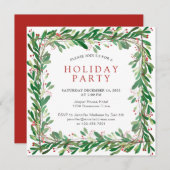 ボエレガントタニカルホリデーパーティー 招待状 (正面/裏面)